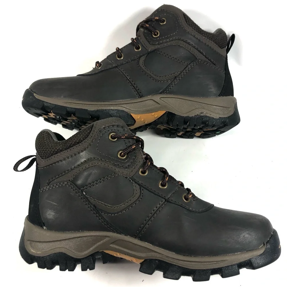 Timberland Dark Brown Leather Waterproof Mid-Top Hiking Boots